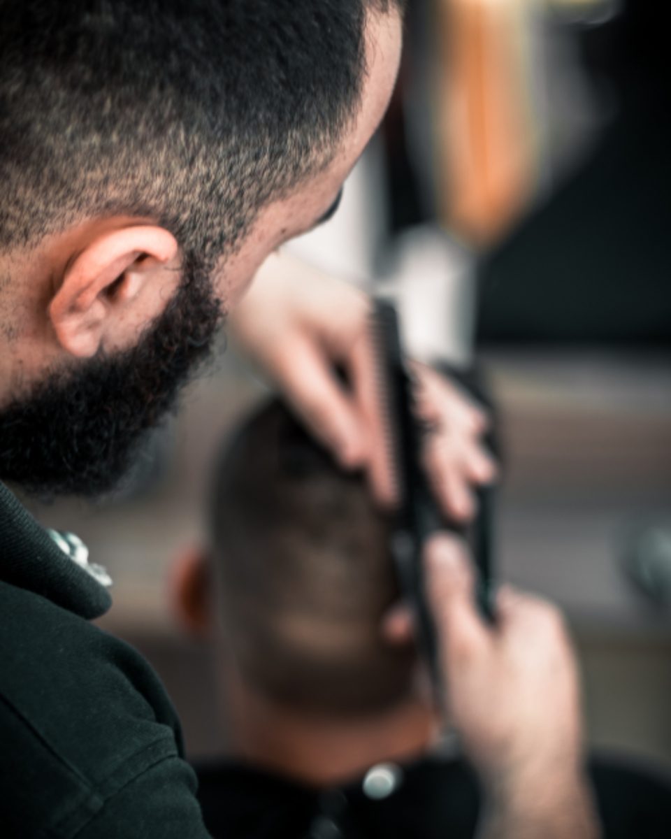 A barber at work
